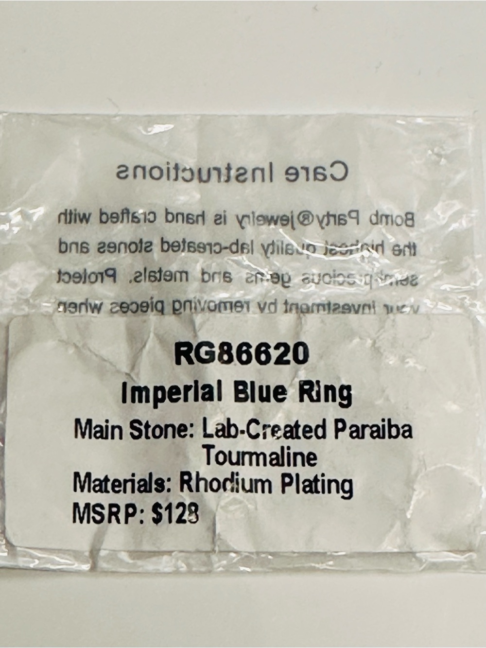 Bomb Party OG Ring size 5 “Imperial Blue Ring” - Picture 6 of 6